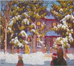 Lawren Harris, Winter Afternoon City Street Toronto Fine Art Reproduction Oil Painting
