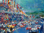 Leroy Neiman, Grand Prix Endurance Fine Art Reproduction Oil Painting