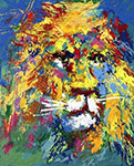 Leroy Neiman, Lion and Lioness Fine Art Reproduction Oil Painting