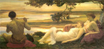 Lord Frederic Leighton, Idyll Fine Art Reproduction Oil Painting