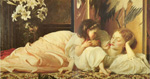 Lord Frederic Leighton, Mother and Child (Cherries) Fine Art Reproduction Oil Painting