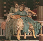 Lord Frederic Leighton, Music Lesson Fine Art Reproduction Oil Painting