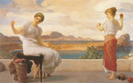 Lord Frederic Leighton, Winding the Skein Fine Art Reproduction Oil Painting