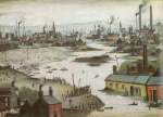 L.S. Lowry, River Scene Fine Art Reproduction Oil Painting