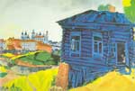 Marc Chagall, The Blue House Fine Art Reproduction Oil Painting