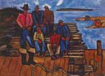 Marsden Hartley,  Lobster Fishermen Fine Art Reproduction Oil Painting