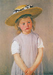 Mary Cassett, Child in a Straw Hat Fine Art Reproduction Oil Painting