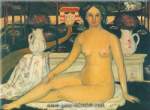 Maurice Denis, Nude with Bouquet of Violets Fine Art Reproduction Oil Painting