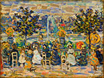 Maurice Prendergast, In Luxembourg  Gardens Fine Art Reproduction Oil Painting