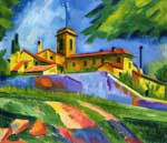 Max Pechstein, Italian Church - Convent of San Gimignano Fine Art Reproduction Oil Painting