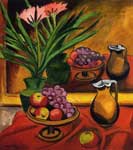 Max Pechstein, Still Life with Mirror Clivia, Fruit and Jug Fine Art Reproduction Oil Painting