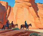 Maynard Dixon, Navajos in a Canyon  Fine Art Reproduction Oil Painting