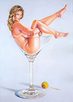 Mel Ramos, Martini Miss Fine Art Reproduction Oil Painting