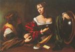 Michelangelo Caravaggio, Martha and Mary Magdelene Fine Art Reproduction Oil Painting