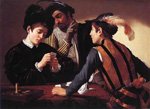 Michelangelo Caravaggio,  The Cardsharps Fine Art Reproduction Oil Painting