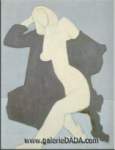 Milton Avery,  Nude in Black Robe Fine Art Reproduction Oil Painting