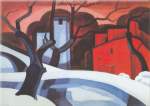 Oscar Bluemner, Red and White Fine Art Reproduction Oil Painting