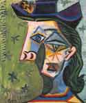 Pablo Picasso, Head of a Woman and Stars Fine Art Reproduction Oil Painting