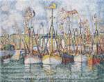 Paul Signac, Blessing of the Tuna Boats Groix Fine Art Reproduction Oil Painting