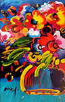 Peter Max, Flowers Fine Art Reproduction Oil Painting