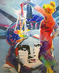 Peter Max, Liberty and Justice For All Touro Law Center Fine Art Reproduction Oil Painting