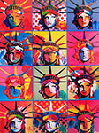 Peter Max, Liberty and Justice For All Fine Art Reproduction Oil Painting
