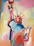 Peter Max, Statue Of Liberty Fine Art Reproduction Oil Painting