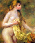 Pierre August Renoir, Bather with Long Hair Fine Art Reproduction Oil Painting