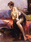 Pino Daeni,  After Midnight Fine Art Reproduction Oil Painting