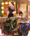 Pino Daeni, Almost Ready Fine Art Reproduction Oil Painting