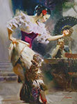Pino Daeni,  Dancer Fine Art Reproduction Oil Painting
