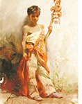 Pino Daeni, Young Peddler Fine Art Reproduction Oil Painting