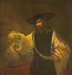 Harmenszoon Rembrandt, Aristotle Contemplating the Bust of Homer Fine Art Reproduction Oil Painting