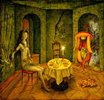 Remedios Varo, The Visitor Fine Art Reproduction Oil Painting