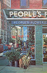Richard Estes, People's Flowers Fine Art Reproduction Oil Painting