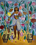Rigaud Benoit, Flower Woman  Fine Art Reproduction Oil Painting
