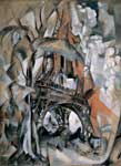 Robert & Sonia Delaunay, Eiffel Tower with Trees Fine Art Reproduction Oil Painting
