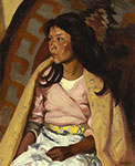 Robert Henri, Indian Girl of Santa Clara Fine Art Reproduction Oil Painting