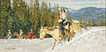 Robert Lougheed, Scouting Deep in Snow Country Fine Art Reproduction Oil Painting