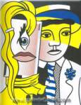 Roy Lichtenstein, Stepping Out Fine Art Reproduction Oil Painting