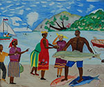 Seneque Obin, Fishermans Catch Fine Art Reproduction Oil Painting