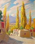 Sheldon Parsons, Poplars and Chilis Fine Art Reproduction Oil Painting