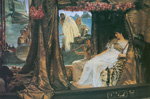 Sir Lawrence Alma-Tadema, Anthony and Cleopatra Fine Art Reproduction Oil Painting