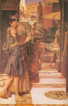 Sir Lawrence Alma-Tadema, The Parting Kiss Fine Art Reproduction Oil Painting