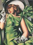 Tamara de Lempicka, Young Lady with Gloves Fine Art Reproduction Oil Painting