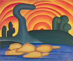 Tarsila do Amaral, Setting Sun Fine Art Reproduction Oil Painting