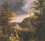 Thomas Cole, Daniel Boone, Great Osage Lake, Kentucky Fine Art Reproduction Oil Painting