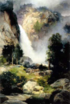 Thomas Moran, Cascade Falls, Yosemite Fine Art Reproduction Oil Painting