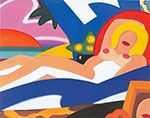 Tom Wesselmann, Sunset Nude with Portrait Fine Art Reproduction Oil Painting