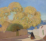 Victor Higgins, Canyon Drive Sante Fe Fine Art Reproduction Oil Painting